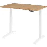 Hammerbacher Sitz-Steh-Schreibtisch el.120x80cm Astei/Weiss