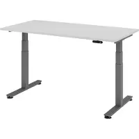Hammerbacher Sitz-Steh-Schreibtisch el.160x80cm Grau