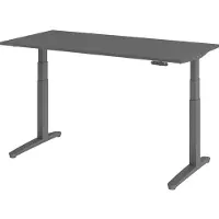 Hammerbacher Sitz-Steh-Schreibtisch el.160x80cm Graphit/Gr