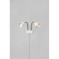 Markslöjd Wandleuchte Ciro, weiß, Metall, Stecker, GU10 - , Ciro, Weiß, für Wohnzimmer, Metall, Modern