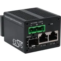 EXSYS Switch 2+ Industrie SFP Micro2+ SFP PoE+ unmanaged - Switch - 1 Gbps (EX-62010POE-SFP)