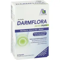 Avitale Nahrungsergänzungsmittel, Avital, Darmflora Aktiv Plus, 100 Milliarden lebende Probiotika aus 10 nützlichen Stämmen pro Portion, 80 Kapseln