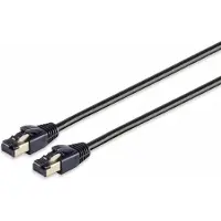 S-Conn Helos Patchkabel F/FTP Cat 8.1 schwarz 5,0m -Twisted Pair, doppelt geschirmt, 4 x 2 x AWG 26
