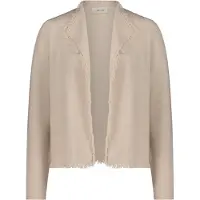 Cartoon Strick-Cardigan mit Fransen in Beige | Gr.: 40