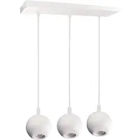 Enovalite LED-Pendellampe GLOBE, GU10-Fassung, IP20, Ø10cm, 3 flammig, weiß