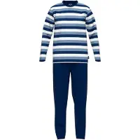 Ceceba Pyjama Melbourne in blau-mittel-Ringel | Gr.: 76