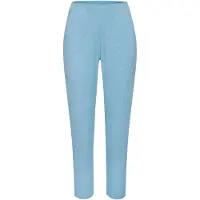 s.Oliver Pyjamahose , Damen, Gr. 32/34, N-Gr, blau (hellblau, meliert), Rippware, Obermaterial: 92% Modal (TENCEL), 8% Elasthan, meliert, slim fit lang, Hosen Pyjamahose, in elastischer 4x4 Rippware