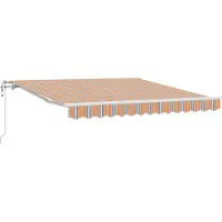 vidaXL Ausziehbare Markise Mehrfarbig 300 x 250 cm Stoff und Aluminium