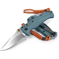 Benchmade Mini Adira Taschenmesser, depth blue grivory, Wellenschliff