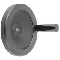 Kipp Scheibenhandrad D1=80 Passbohrung Nut D2=12H7 Aluminium schwarz pulverbeschichtet