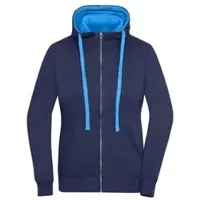 James & nicholson Damen Lifestyle Kapuzen Sweatjacke JN962 navy/cobalt XL