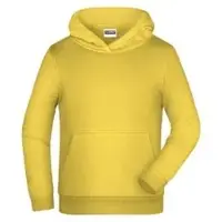 James & nicholson Kinder Basic Kapuzensweatshirt JN796K, gelb, Größe S - gelb - S