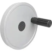 Kipp Handrad D1=100 Form B mit Querbohrung D2=12 Aluminium Silber