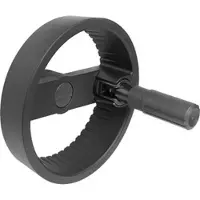Kipp 2-Speichenhandrad D1=160 Form B mit Querbohrung D2=14 Aluminium