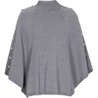 Dreimaster Women Poncho in grey melange | Gr.: M/L