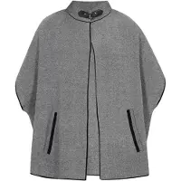 Dreimaster Women Poncho in black melange | Gr.: M/L