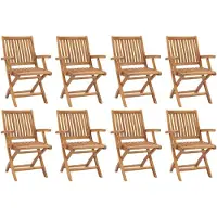 vidaXL Klappbare Gartenstühle 8 Stk. Massivholz Teak , Gartenstühle Design 2024