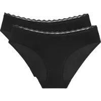 Triumph Tai-Slip "Feel Of Cotton" 2er Pack, weich, ohne Seitennaht, schmales Spitzenband