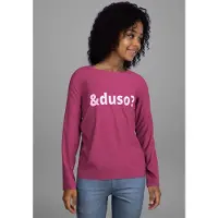 Kidsworld Langarmshirt "Spruch: &duso?" Lässiger Sprüche-Print