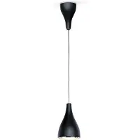 SERIEN LIGHTING One Eighty L Hängelampe, Ø 16 cm, schwarz - , One Eighty Suspension Adjustab, dimmbar, Schwarz, für Wohnzimmer, Metall, Design