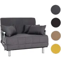 Mendler Schlafsessel HWC-K29, Klappsessel Schlafsofa Gästebett Relaxsessel, Liegefläche 186x97cm Stoff (270g/m²) dunkelgrau