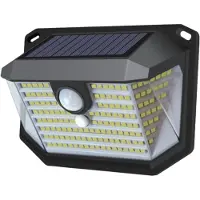 Luxula Solar LED-Wandleuchte, PIR-Lichtsensor, 3-Lichtmodi, kaltweiß