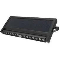 Luxula LED Solar-Wandleuchte 1000 lm kaltweiß schwarz IP54 dimmbar