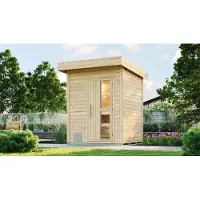 Weka Saunahaus "Saunahaus NAANTALI" aus Blockbohlen, extrahohe Tür