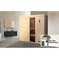 Weka Sauna "Kemi" Set, 7,5 kW Bio-Ofen mit digitaler Steuerung