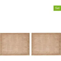 MIKASA 2er-Set: Jute-Tischsets in Beige - (L)45 x (B)35 cm - onesize