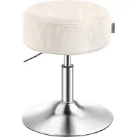Vasagle Drehhocker LJB120W01, Kunstleder, mit Standfuß, cremeweiß