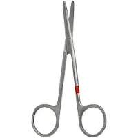 Fuhrmann Einmal Schere chirurgisch stumpf/stumpf gebogen,11,5 cm, Metall, einzeln steril verpackt (25 Stück) 38963-3