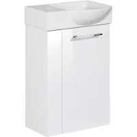 Fackelmann SBC SCENO Gäste WC Set 2-teilig 45 cm, Weiß, rechts, Keramik