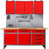 Ondis24 Werkstatt-Set 160 cm, mit LED