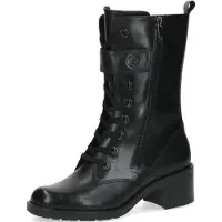 Caprice Damen Stiefelette Halbschaft Schnürung Reißverschluss modisch 9-25103-41, Größe:38 EU, Farbe:Schwarz