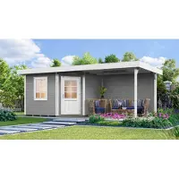 Weka Saunahaus 28 mm SALO grau x B x T x H x 646 x 338 x 237