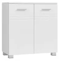 Vasagle Waschbeckenunterschrank, Badezimmerschrank mit Doppeltür, Badschrank, verstellbare Ablage, fürs Badezimmer, 60 x 30 x 63 cm