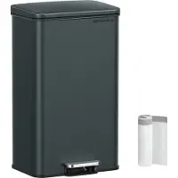Songmics Mülleimer Küche mit Deckel 40 Liter anthrazitgrau LTB540G02