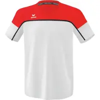 Erima Change By T-Shirt Weiß/Rot/Schwarz - XL