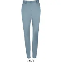 Sol 'S Damen Satin Stretch Hose High Waist Jeggings Röhre Jeans, Größe:44, Farbe:Creamy Dark Blue