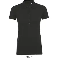 Sol SOLs 01709 | Damen Phoenix Polo / Gekämmte, ringgesponnene Baumwolle - Farbe: Black - Größe: XXL