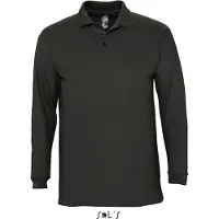 Sol SOLs 11353 | Herren Longsleeve Poloshirt Winter II - Farbe: Black - Größe: XXL