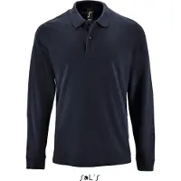 Sol SOLs 02087 | Herren Long-Sleeve Piqué Polo Shirt Perfect - Farbe: French Navy - Größe: 3XL