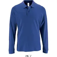 Sol SOLs 02087 | Herren Long-Sleeve Piqué Polo Shirt Perfect - Farbe: Royal Blue - Größe: XL