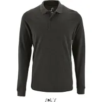 Sol SOLs 02087 | Herren Long-Sleeve Piqué Polo Shirt Perfect - Farbe: Charcoal Melange - Größe: L