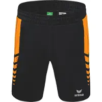 Erima Six Wings Worker Shorts Herren - Schwarz / New Orange