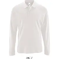 Sol SOLs 02087 | Herren Long-Sleeve Piqué Polo Shirt Perfect - Farbe: White - Größe: XL
