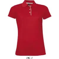 Sol SOLs 01179 | Womens Sports Damen Poloshirt Performer - Farbe: Red - Größe: M