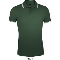 Sol SOLs 00577 | Herren Polo Shirt Pasadena - Farbe: Forest Green/White - Größe: S