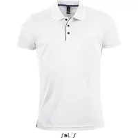 Sol SOLs 01180 | Mens Sports Polo Shirt Performer - Farbe: White - Größe: XXL